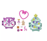 Polly Pocket Holiday Connects Bundle, Stackable Compact Playset