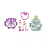 Polly Pocket Holiday Connects Bundle, Stackable Compact Playset