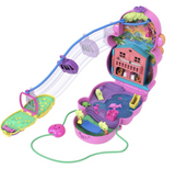 Polly Pocket Dolls & Playset with Pets & 13 Accessories, 2-in-1 Momma Monkey & Baby Wearable Purse
