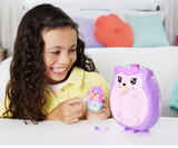Polly Pocket 2-in-1 Travel Toy with 2 Micro Dolls and 16 Accessories, Hedgehog Purse