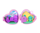 Polly Pocket Sweethearts Doll & 2 Playsets with 7 Accessories, Compact Travel Toy with Keychain Clip