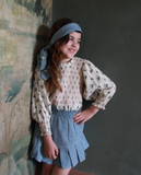 Handsmock blouse Hazelnut flower