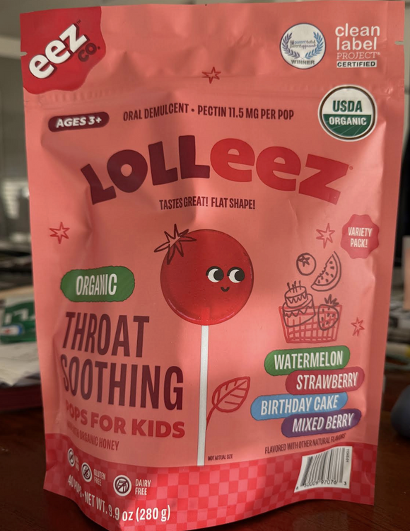 Kids Throat Soothing Pops Bundle (Lolleez)-40개 네가지맛