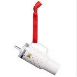 Stanley Water Bottle Keychain Christmas Tree Ornament(polka dot)