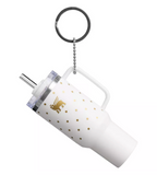 Stanley Water Bottle Keychain Christmas Tree Ornament(polka dot)