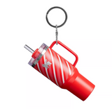 Stanley Water Bottle Keychain Christmas Tree Ornament(red)