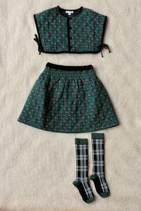 (40% off) set quilted top +skirt provencal print