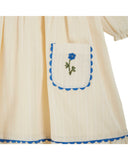 ECRU EMBROIDERED SCALLOPED DRESS