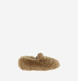 Soft Fur Mary Jane shoes (Camel kid)