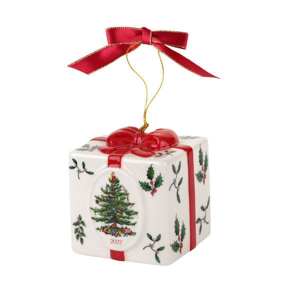 holiday gift box 2022 ornament