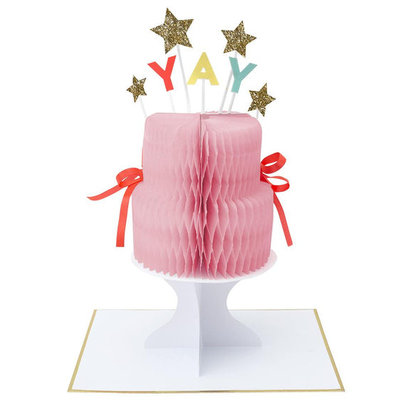 Yay! Cake Stand-up Card