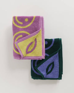 Towel set of 2-happy mix