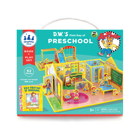Dw's first day of preschool book and plat set