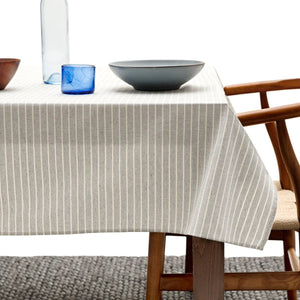 Table Cloth/Grey stripes (152cm x 152cm)