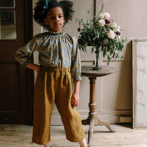 Chess trouser(caramel linen)