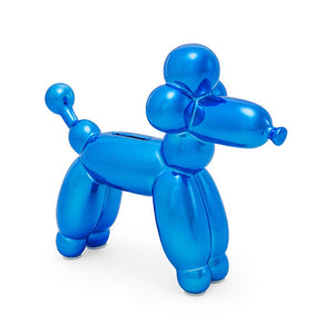 Balloon Money Bank French Poodle - Blue