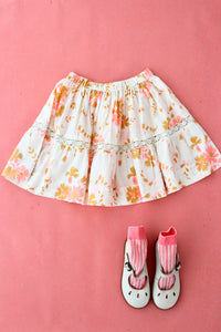 (-40%)Skirt (bouquet flou curry)