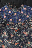 (-40%)New handsmock blouse (indigo flower)