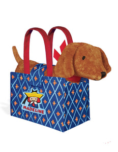 GENEVIEVE THE DOG IN MADELINE TOTE BAG