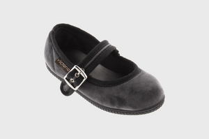 Kids Velvet Maryjane shoes (grey)