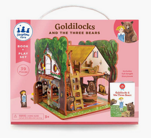 Goldilocks and three bears book and play set