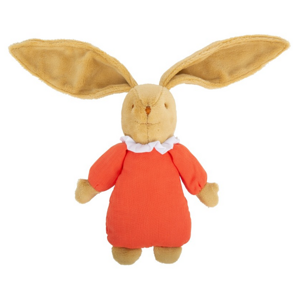 Soft bunny fluffy with rattle  20cm(orange)