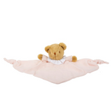 Bear triangle conforter with rattle 20cm(powder pink)