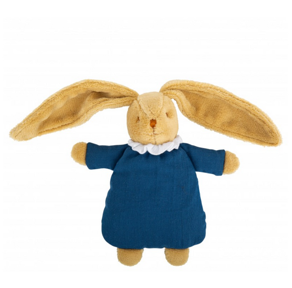 Soft bunny fluffy with rattle 20cm(blue denim)