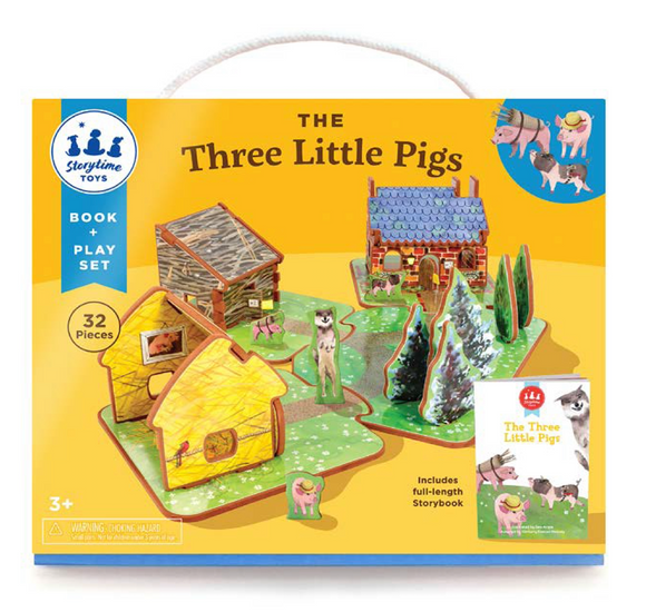 The three little pigs book and Play set