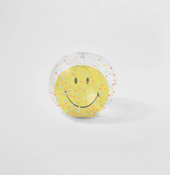 Inflatable beach ball smiley