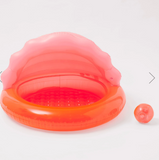 Kiddy pool shell neon coral