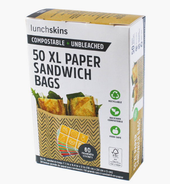 Paper sandwich bags(XLarge,Chevron )