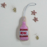 Rose Bottle, Cotton, Embellished Ornament