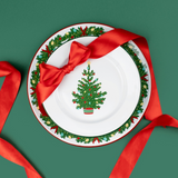 Helmsie x CCH Christmas Tree Flat Salad Plates Set of 2