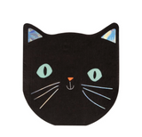 Black cat Halloween napkins