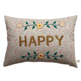 Embroidered Cushion(Happy)