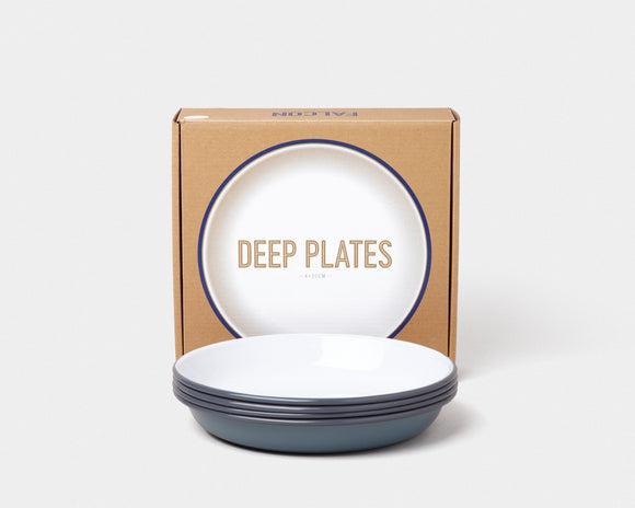 Deep Plate(box of 4) Pigeon Grey