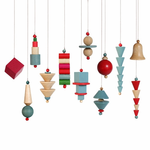 Bauhaus-era Christmas Ornament set