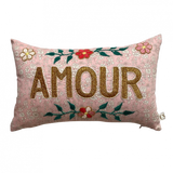 Amour Embroidered mini Cushion(flower)