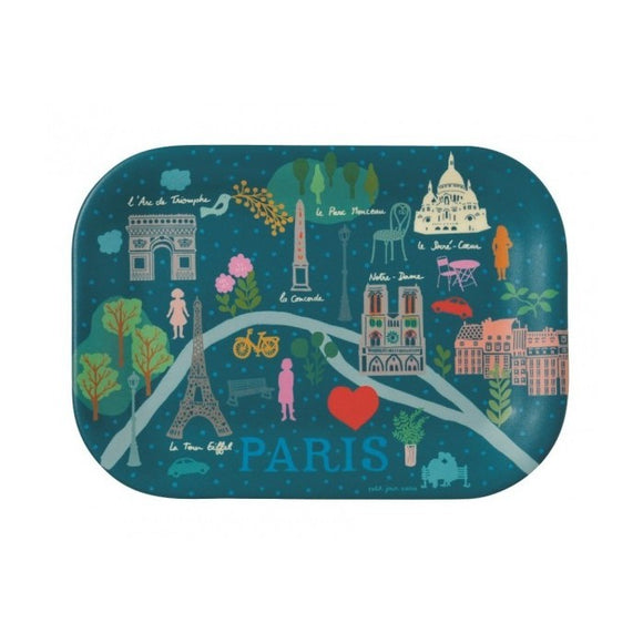 Small serving tray(Blue Paris map)