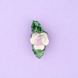 Pink Pansy hair clip