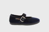 Kids Velvet Maryjane shoes (deep blue)