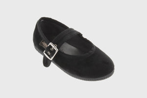 Kids Velvet Maryjane shoes (black)